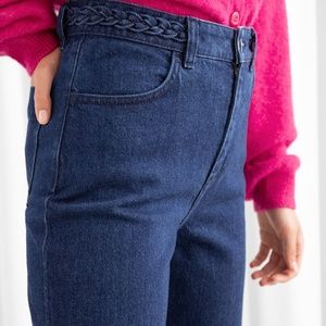 NWT Stories Kick Flare Braided Waist Jeans Sz 27
